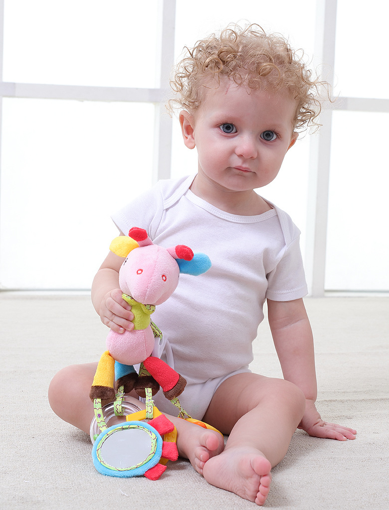 JJOVCE Baby Intelligence Soothing Doll, multi-functional animal bed bell, bed hanger, stroller hanger, baby cloth toy doll pic 16