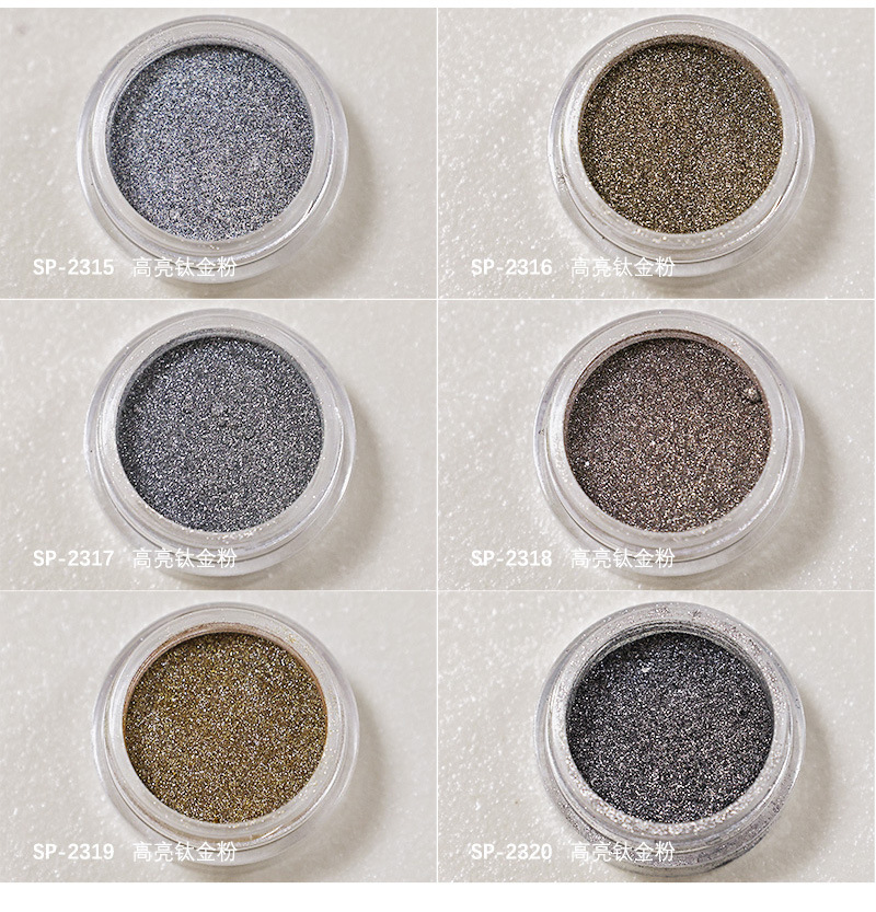 High-gloss titanium metal powder for nail art, magic mirror powder, mirror flour, iridic gold and silver, titanium gold electroplating, laser metal glitter powder pic 3