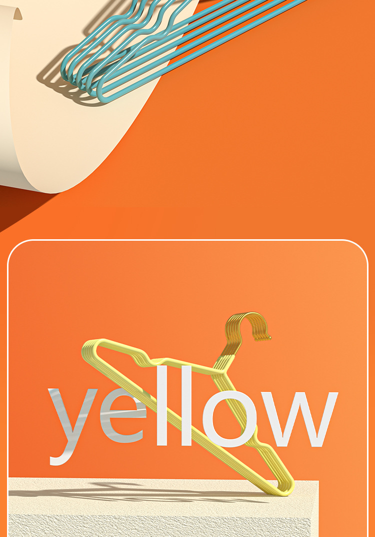 厂家批发干湿两用浸塑衣架无痕宿舍酒店家用加粗防滑成人晾衣架子详情6