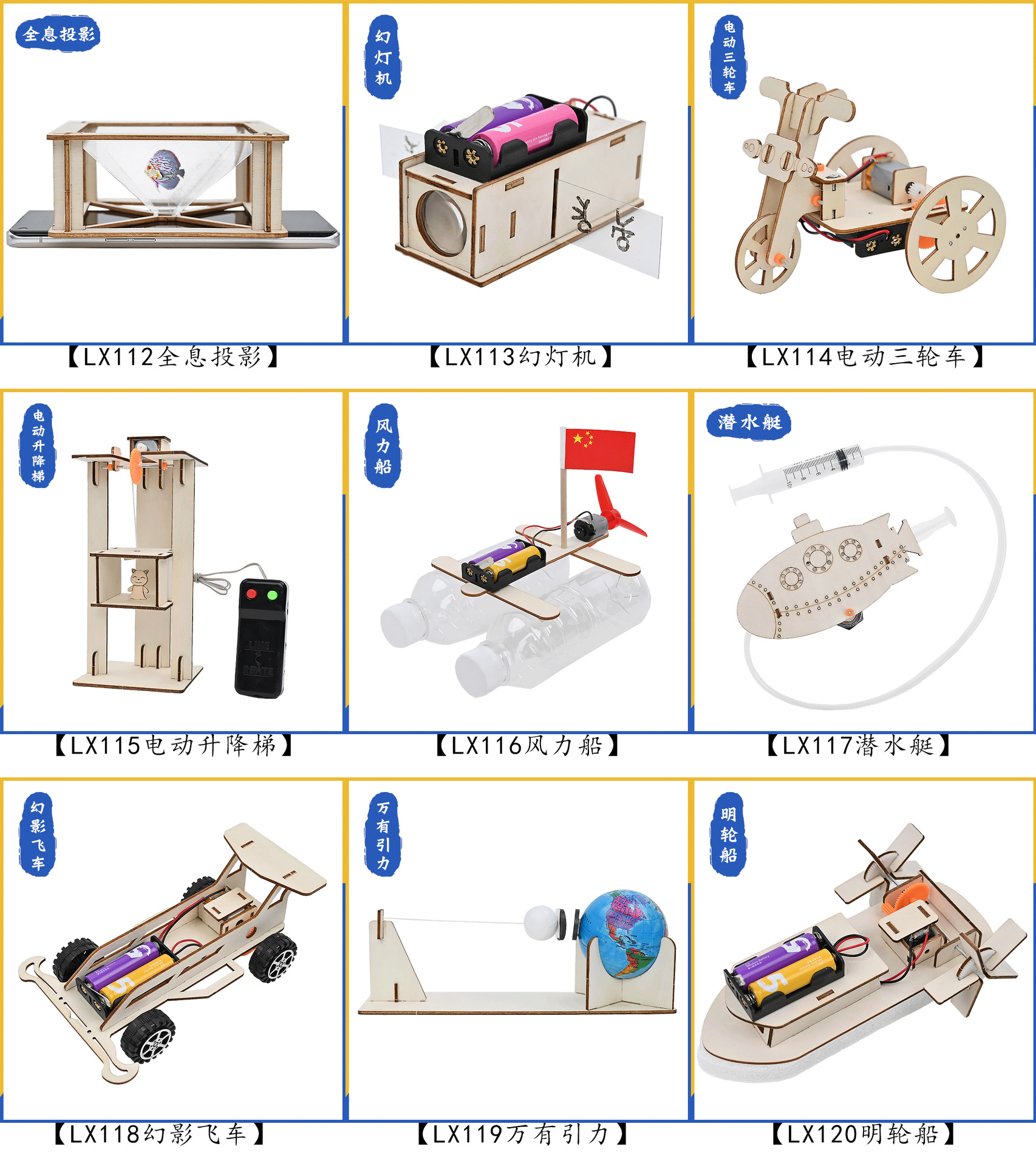 蓝象文化源头厂家儿童小学生科技小制作小实验小发明教具材料套装详情5