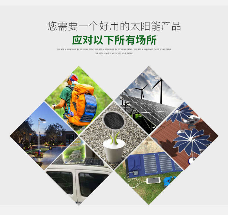 20W battery solar charger 18V 50W outdoor solar panel ship battery charger assembly pic 3