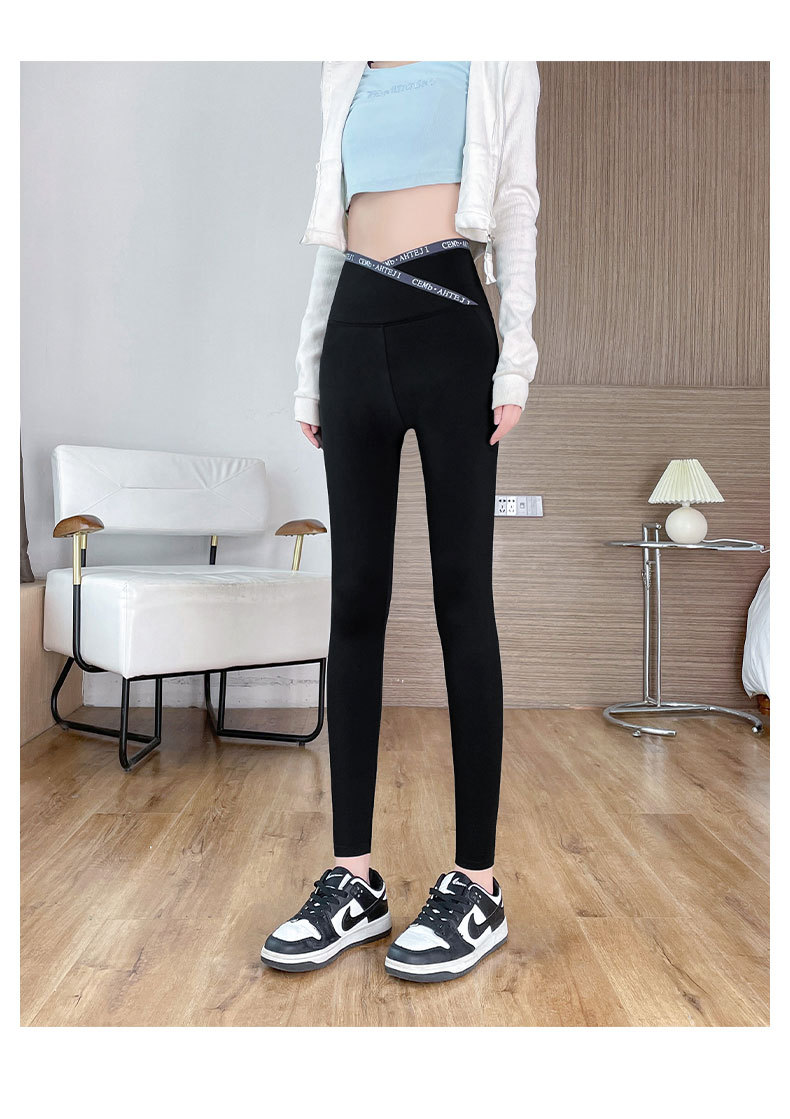 Slimming pants, cross shark pants, leggings, high-waisted, slimming tight-fitting yoga, capsule leg Barbie pants wholesale pic 27