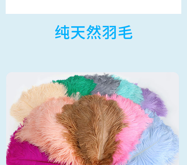 厂家现货鸵鸟毛30-35cm彩色羽毛婚礼装饰插花舞台服装婚庆指引详情11