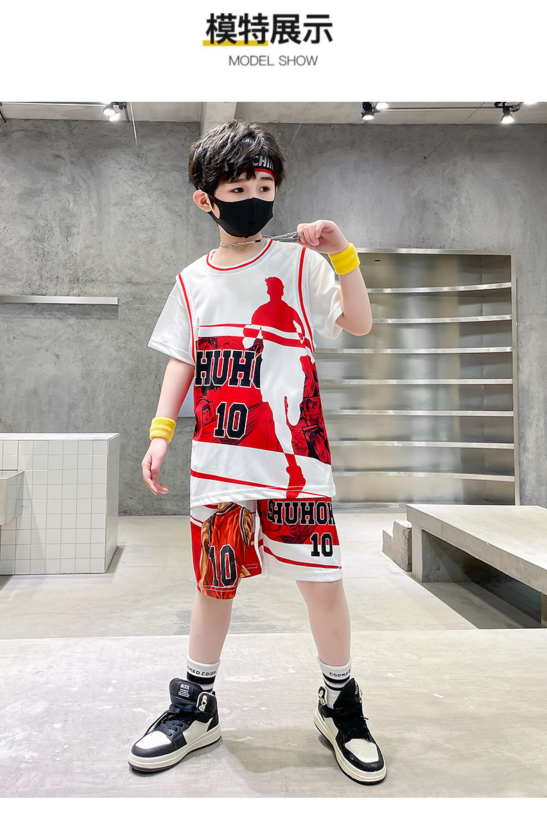 儿童装男童夏装男童篮球服网眼速干套装夏季中大童运动演出服装详情18