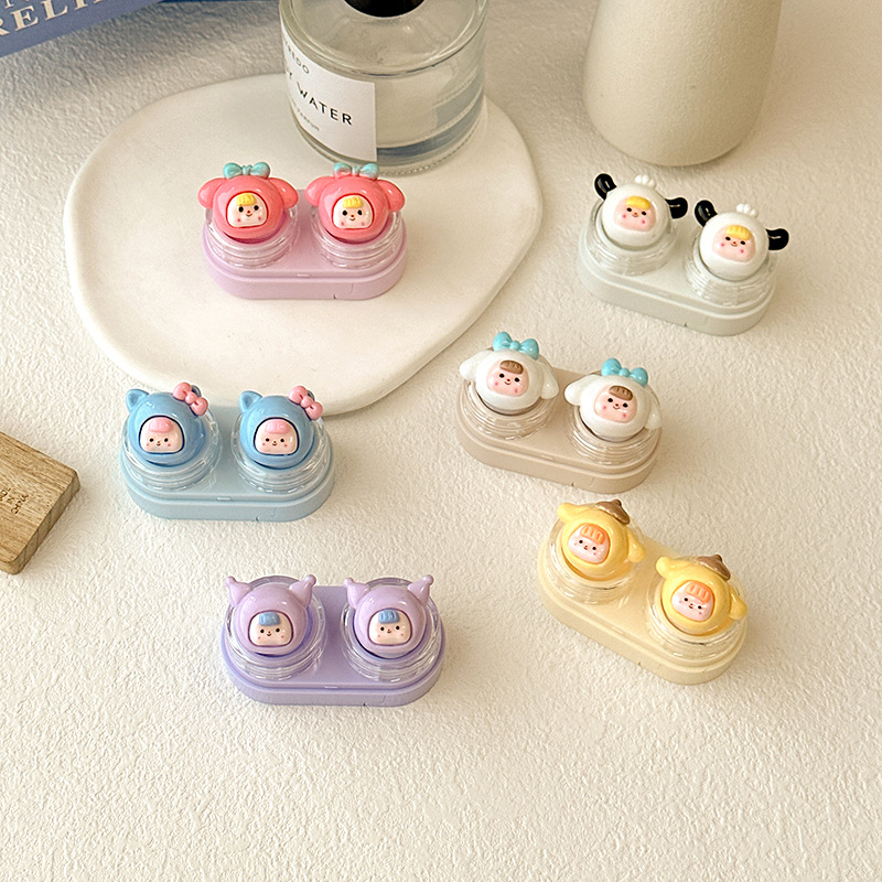 One-piece drawer-type contact lens case, beauty contact lens companion box, cute care box, compact and portable CT35 pic 2