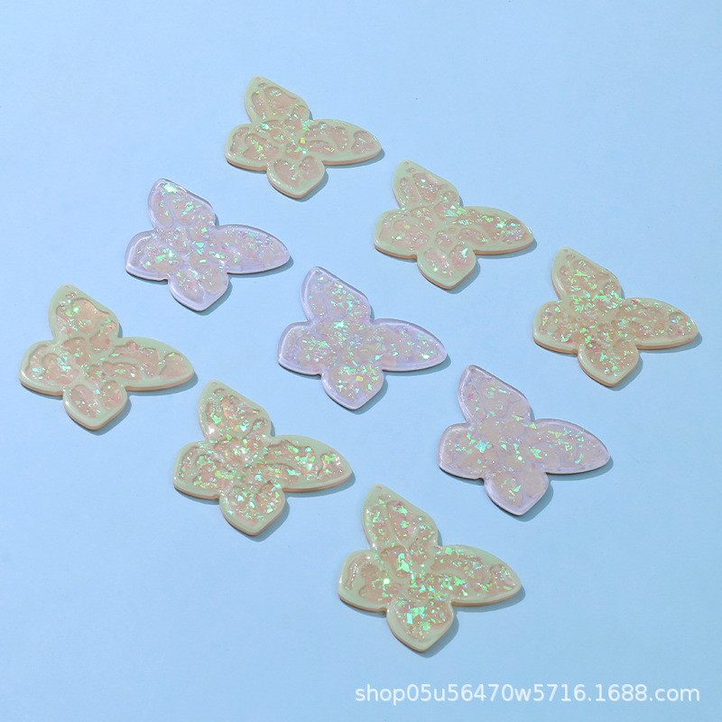 DIY acrylic epoxy resin colorful butterfly piece earrings, pendants, handcrafted materials, bulk goods and accessories wholesale pic 8