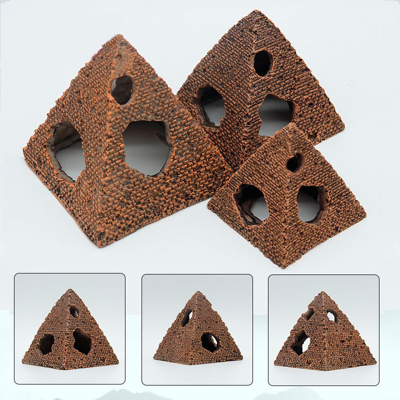 Fish and shrimp shelter, simulation pyramid, Roman stone statue, resin handicrafts, fish tank, aquarium, landscape decoration pic 15