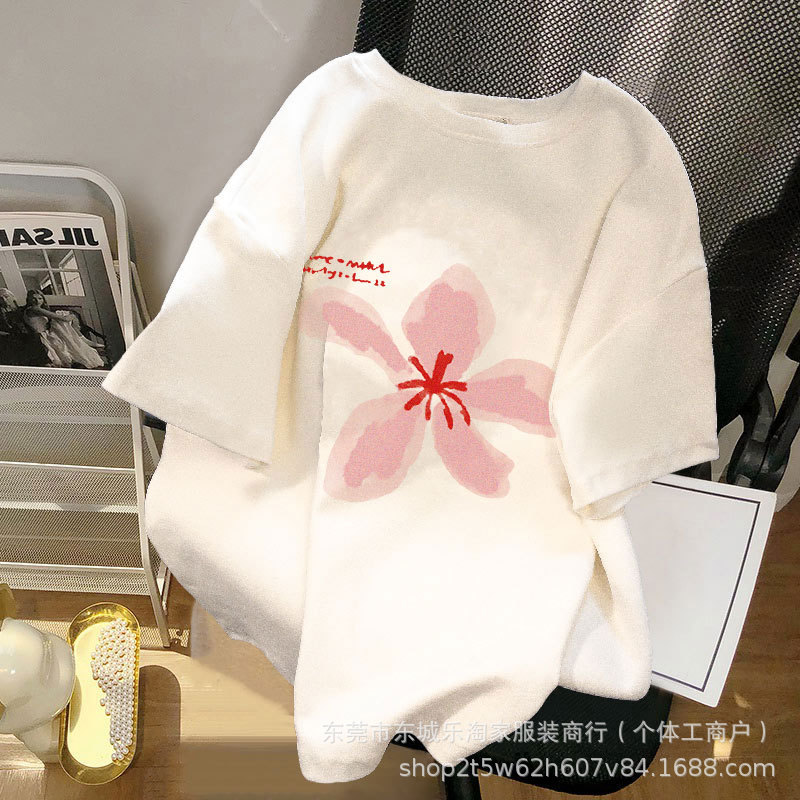 十三行女装短袖韩版宽松T恤卡通印花校园学生上衣女生短T直播批发详情29