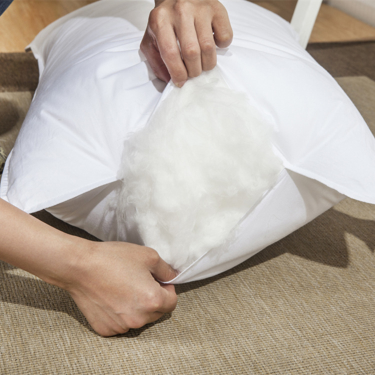 Wholesale five-star hotel pillow cores made of all-cotton feather velvet, adult single-person student neck protection pillows pic 7