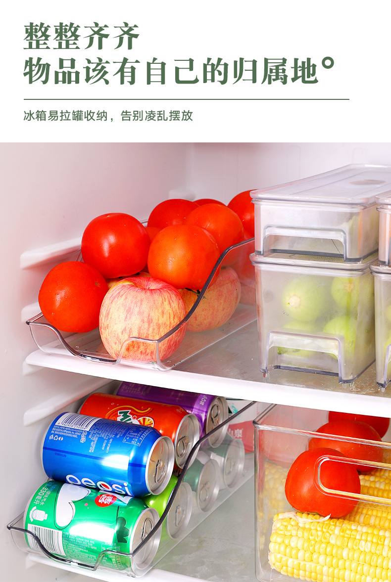 Kitchen refrigerator storage box, takeout food preservation box, PET refrigerator storage, desktop storage box pic 3