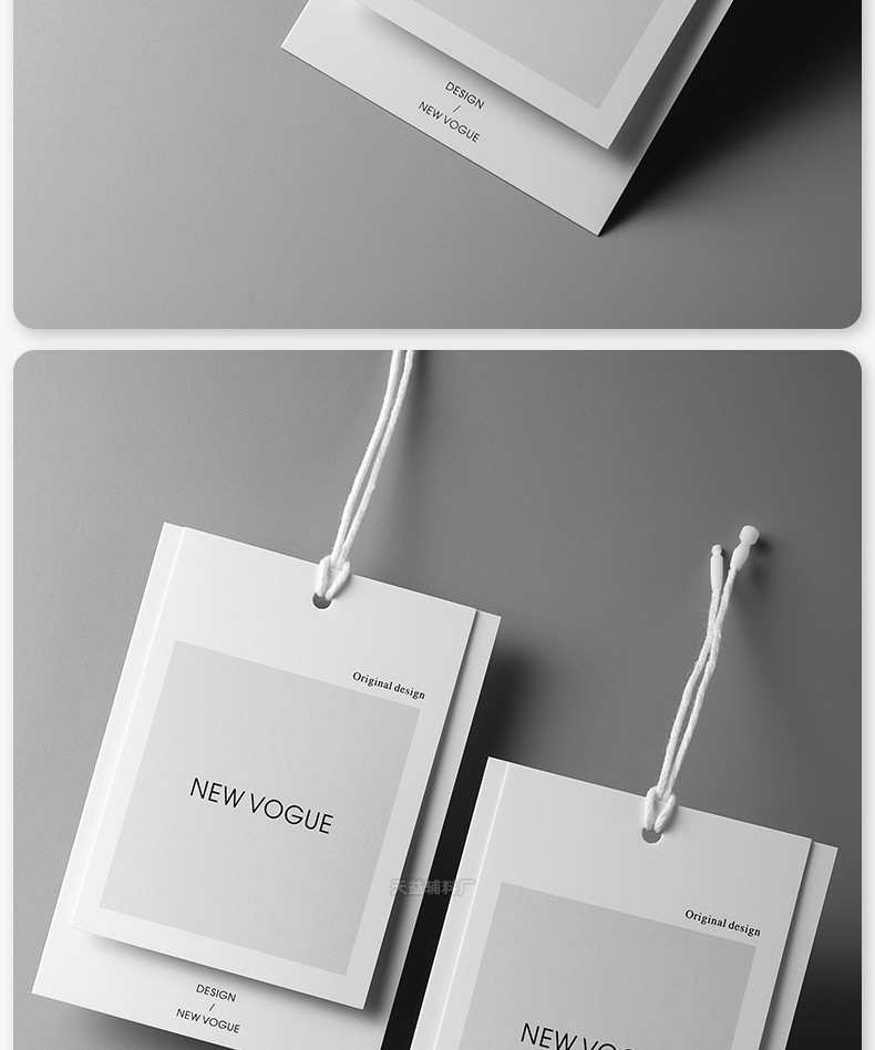 服装吊牌标签设计现货男女装通用高档吊牌卡制作衣服店吊牌定 做详情12