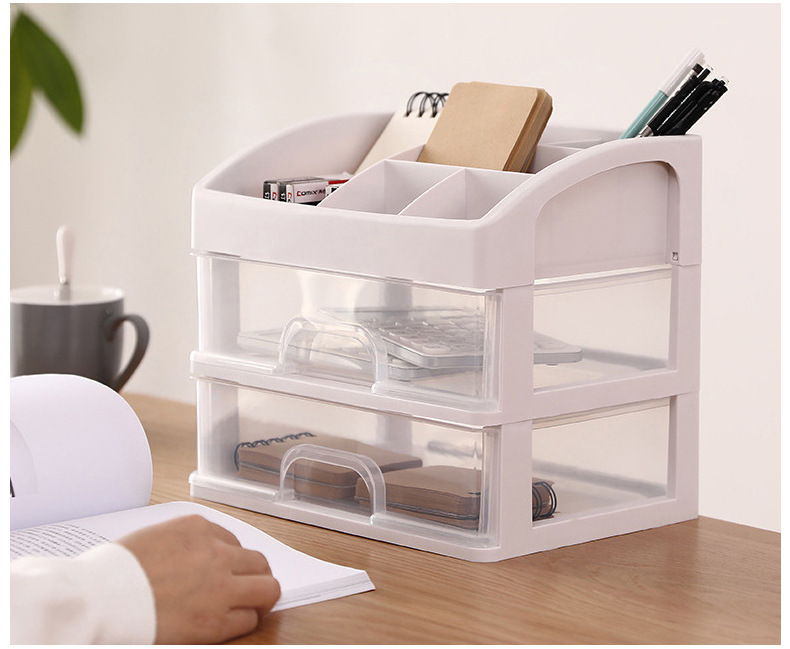 透明化妆品收纳盒桌多功能面置物架家用护肤品抽屉式收纳箱批发详情20