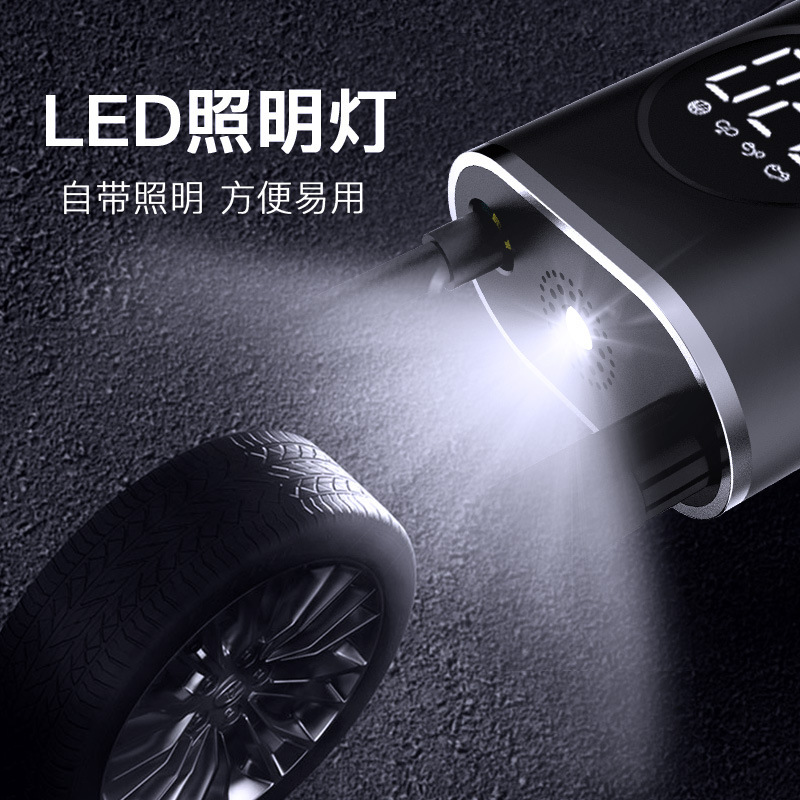 Yumu brand cross-border portable mini electric tire pump, car air pump, dual-purpose rechargeable pic 10