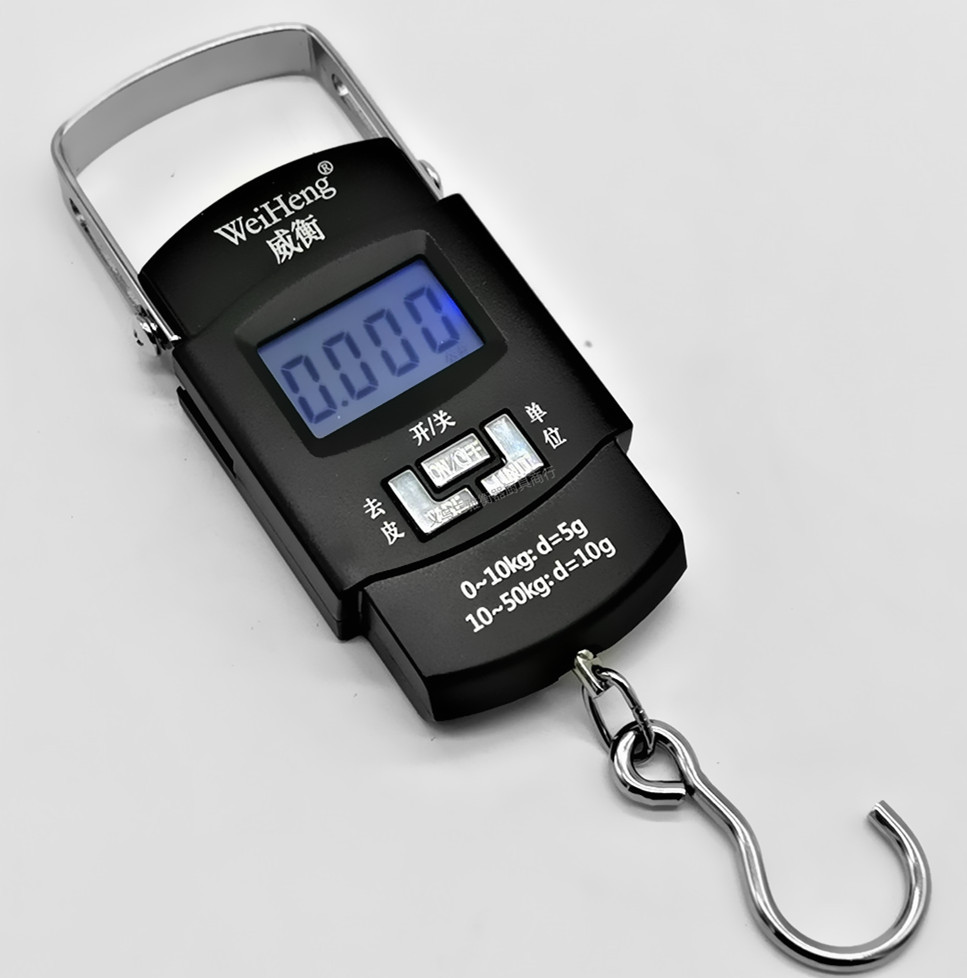 Chinese genuine Weiheng A08 electronic small hand-held hanging scale, hanging scale hook, weighing 50kg, quasi-Chinese character key screen pic 10