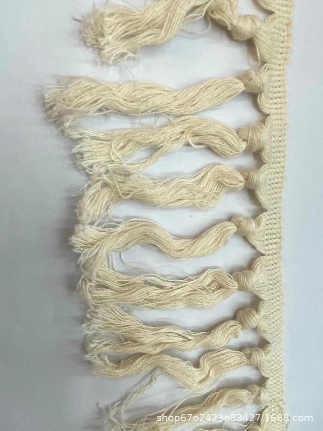 Factory direct supply of knotted tassel lace home textile accessories, DIY clothing accessories knotted tassel lace pic 3