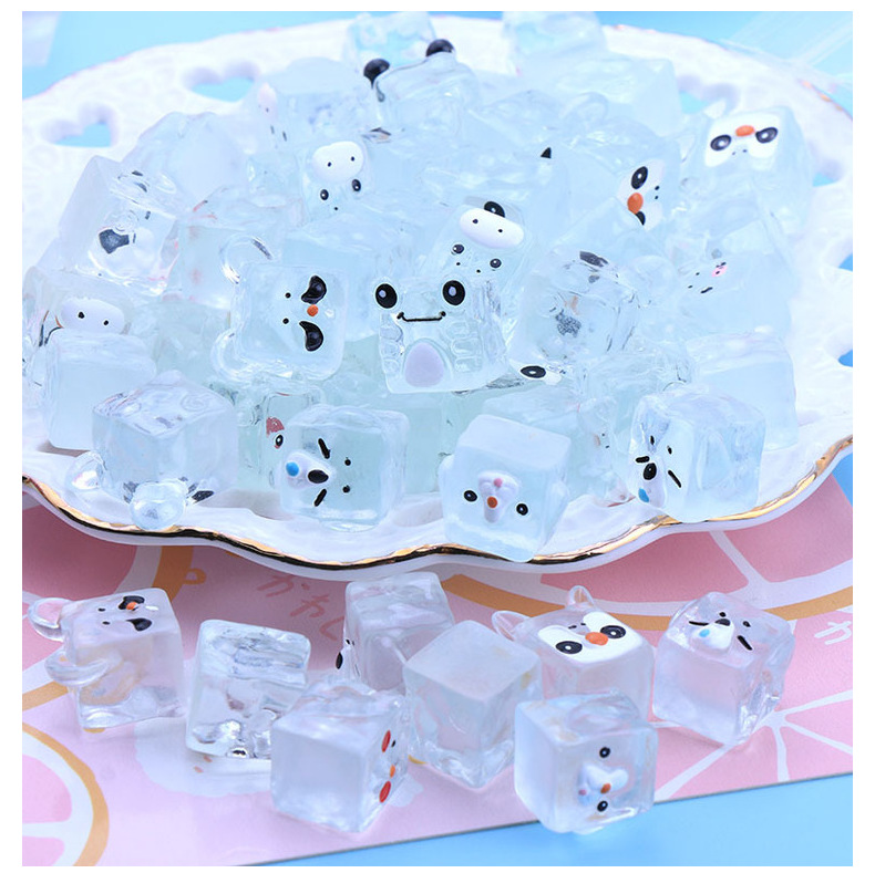 卡通夜光动物冰透冰块 diy奶油胶发夹立体材料 冰箱贴树脂小配件详情14