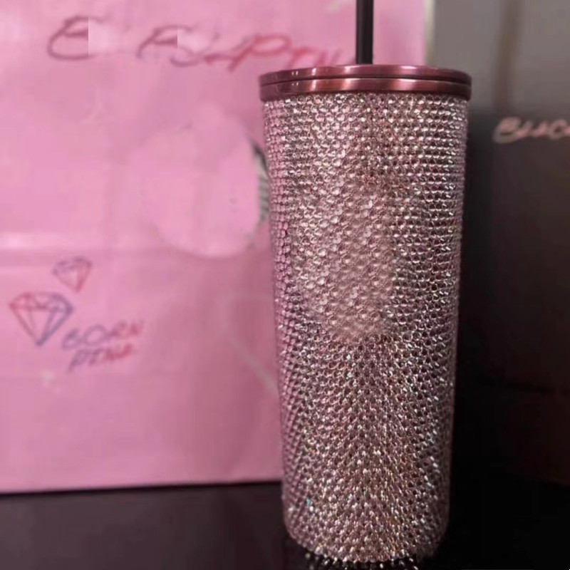 The lisa diamond insulated cup, the same as the Korean version of blackpink, isa Southeast Asian light luxury insulated stainless steel with a high level of appearance pic 4