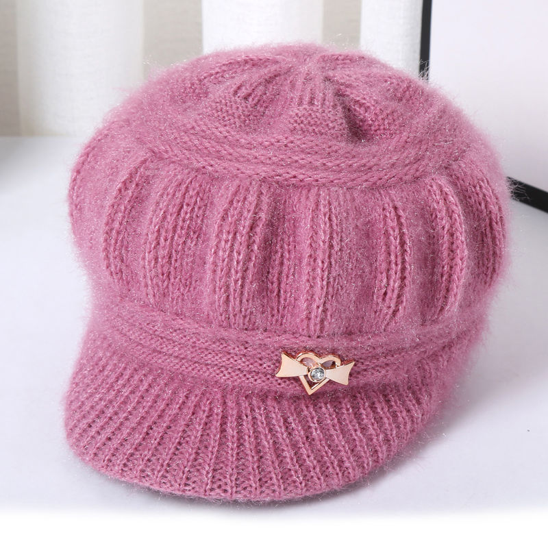 冬天保暖南瓜帽女加绒加厚奶奶毛线帽中老年人针织帽老太太帽子详情6