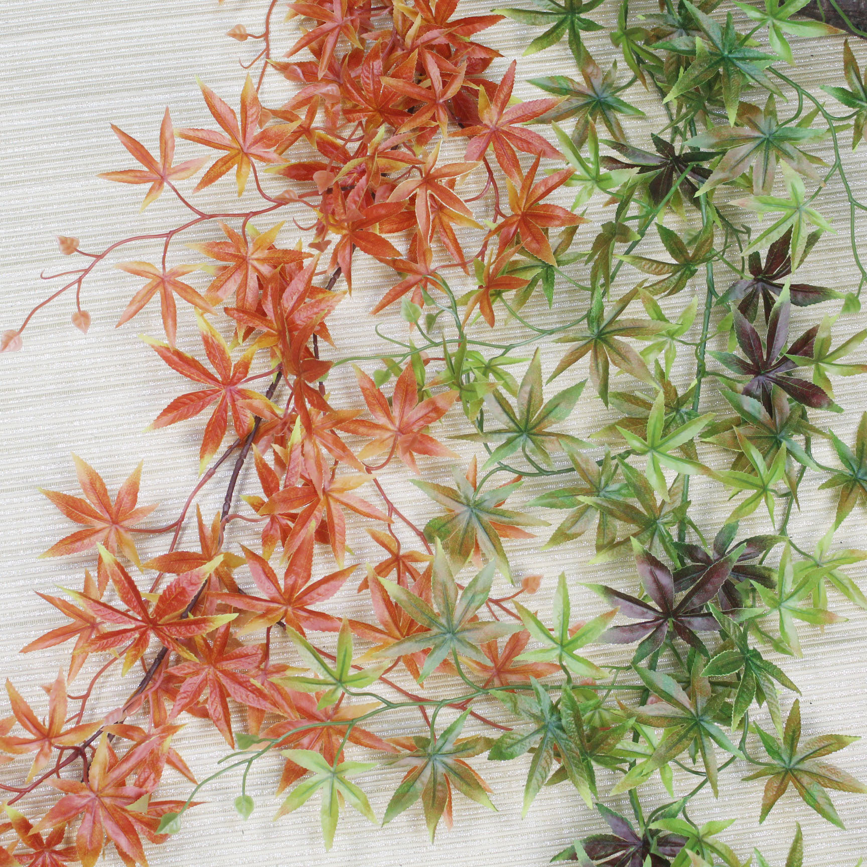 Simulated rubber red maple strips, green maple strips, high-end simulated rubber leaf strips, plastic strips, hand feel, direct sales from the manufacturer of red maple strips pic 8