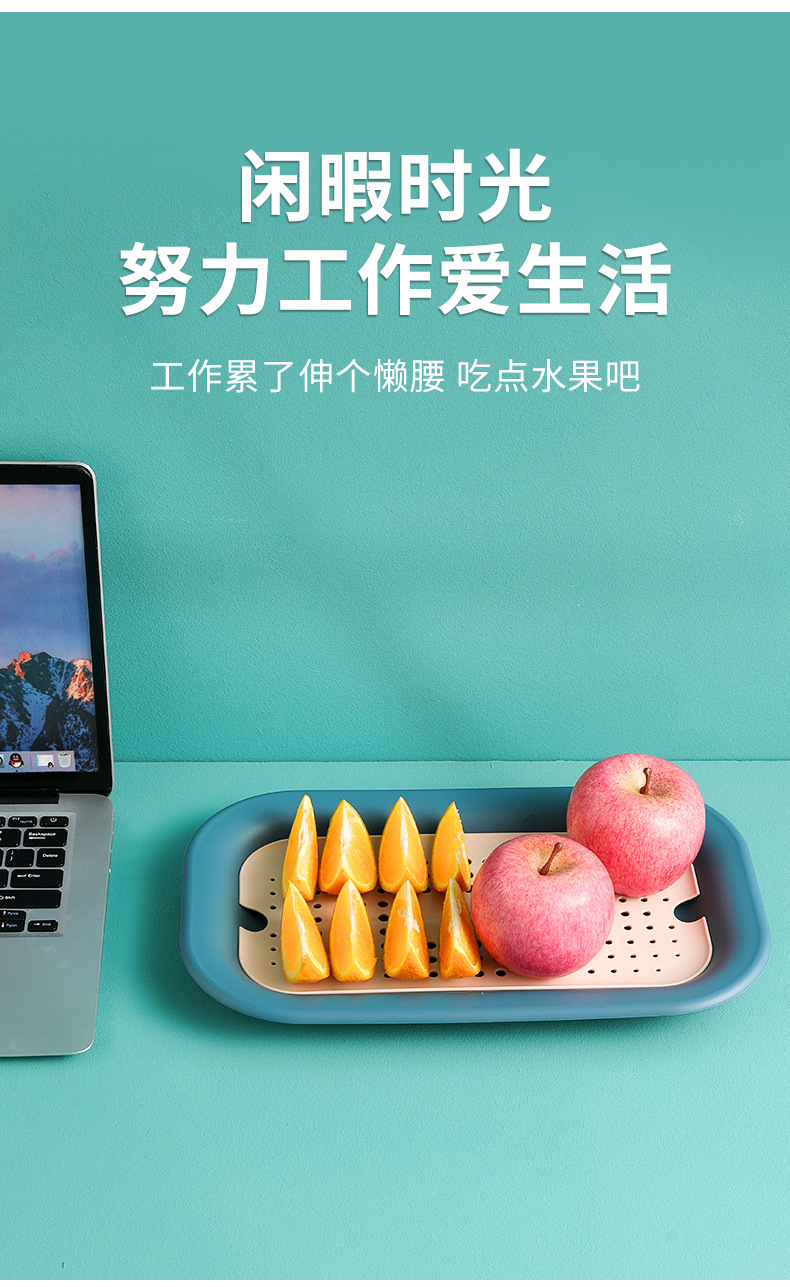 Creative and personalized modern double-layer draining tray, Nordic-style living room coffee table, candy basket, snack plate, fruit plate pic 6