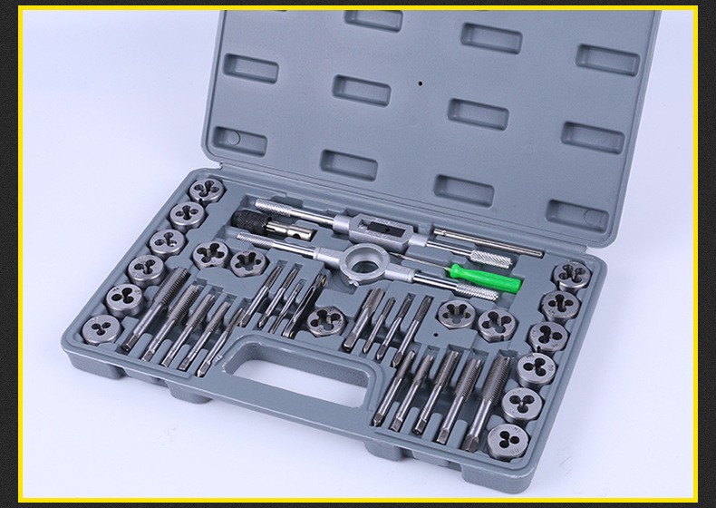 Metric taps and dies 40-piece set, tap and die assembly set, 40PC complete set of taps and dies, 40PC pic 9