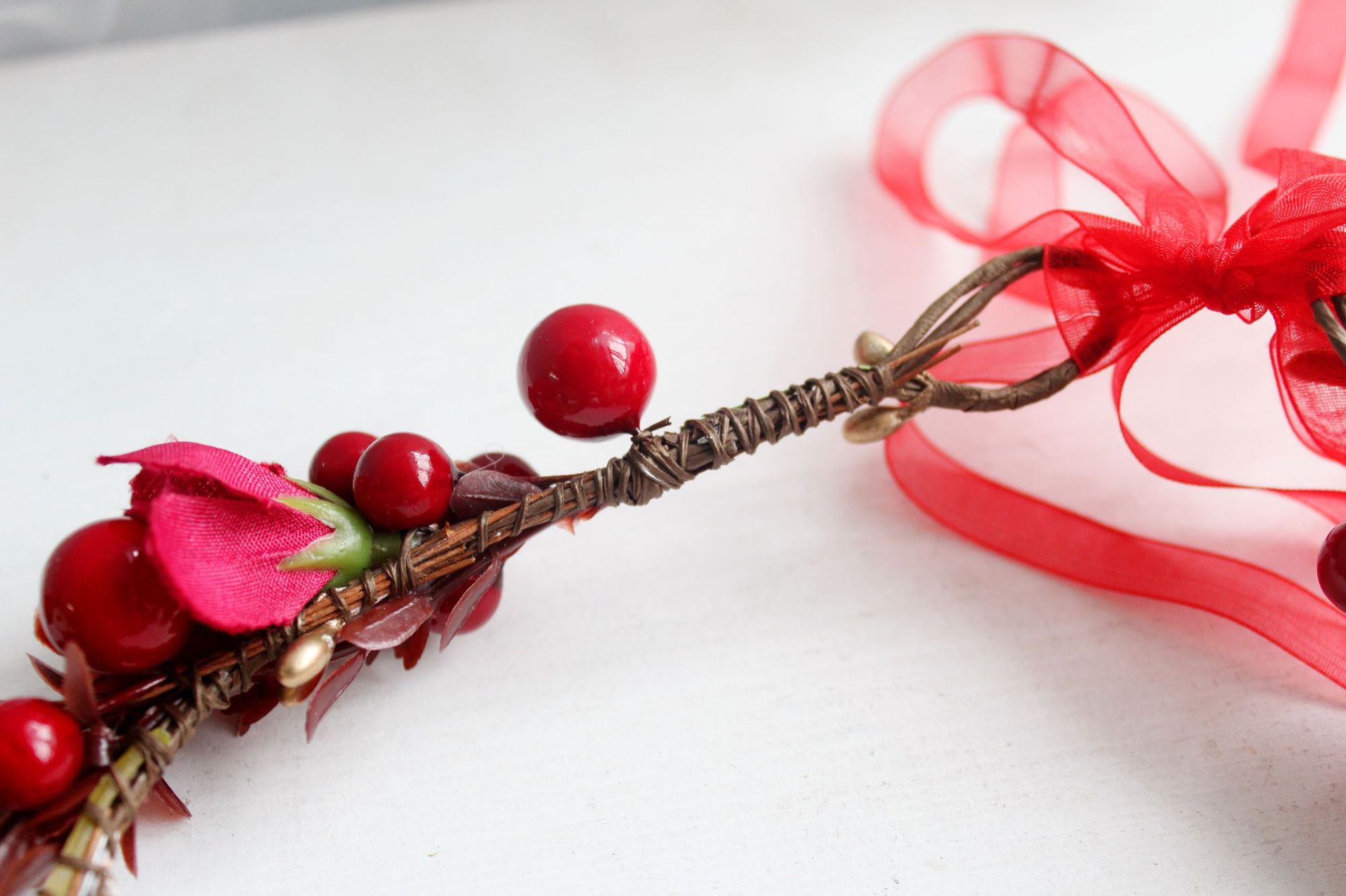 Jialan Flower Ring Berries Original pure hand-woven flower rings, beautiful bridal wedding photography styling accessories, hair bands pic 9