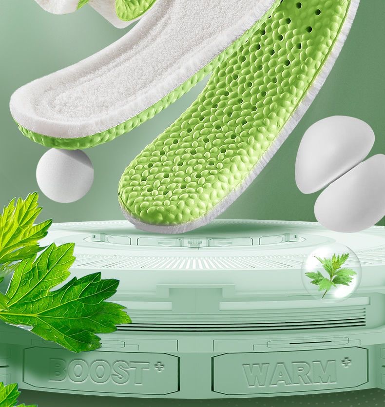 Warm insoles with a feeling of stepping on feces, thickened with fleece in winter, anti-odor and breathable for both men and women, cotton pads for sports, running and standing for a long time without getting tired pic 3