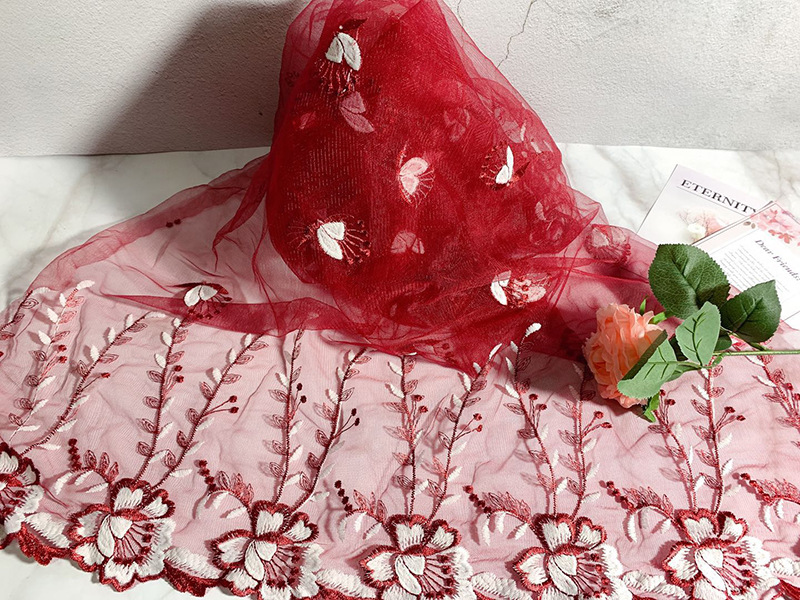 Factory direct sales of home textile accessories, embroidery, small butterfly fabric, skirts, wedding dresses, lace accessories, customization pic 7