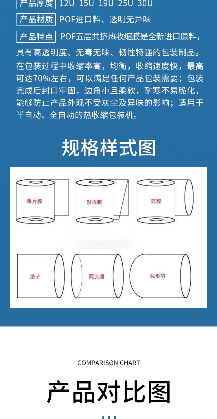 POF heat shrink film, roll film, shrink bag, pvc flat bottom bag, transparent cosmetic packaging, shoe sealing film, moisture-proof thickened wholesale pic 10