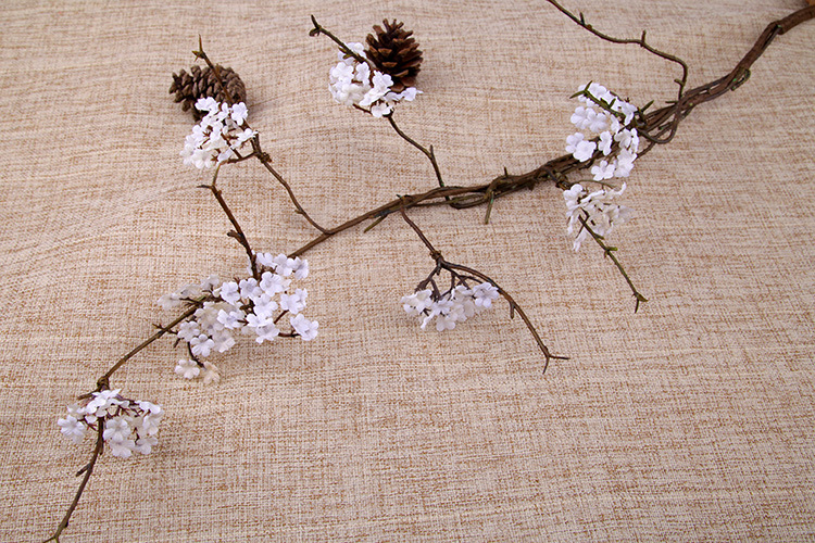 Zen-themed faux cherry blossom vine branches for home decoration, realistic small floral dry branches, tea room artificial flower ornaments, and simple flower arrangements pic 9