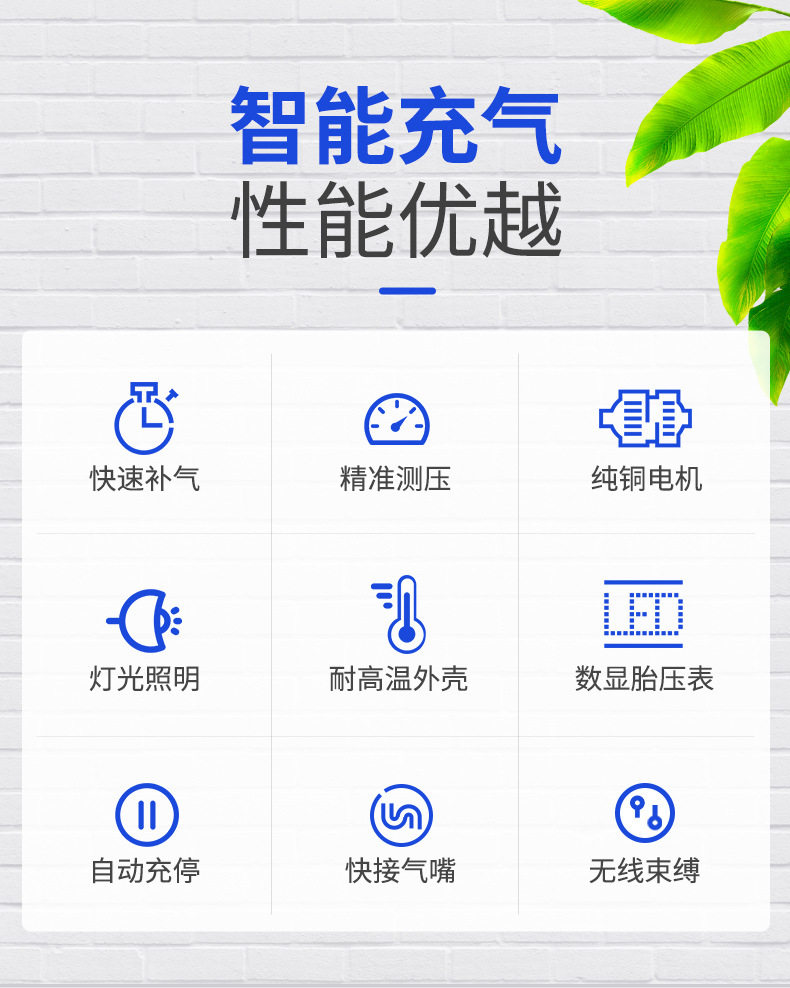 Portable car air pump, portable car air pump, high-power electric wireless tire air pump for vehicles, air pump cylinder pic 3