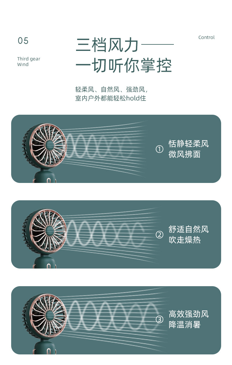 2023新款翻转折叠手持小风扇桌面电风扇 usb香薰迷你挂脖风扇跨境详情16