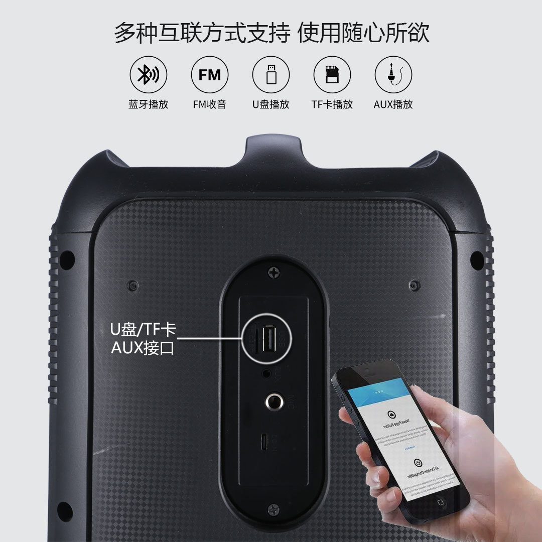 New product RX-7201A/B 6.5-inch outdoor high-power speaker, mobile high-volume partybox Bluetooth speaker pic 7