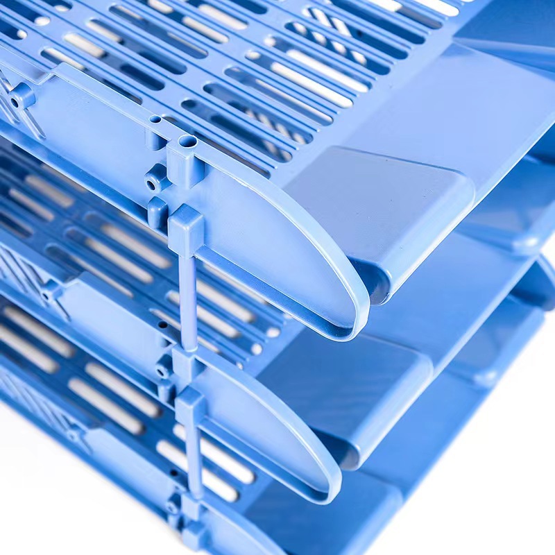 A428 稳固型文件架文件栏两层文件盘 塑料文件筐资料架详情6