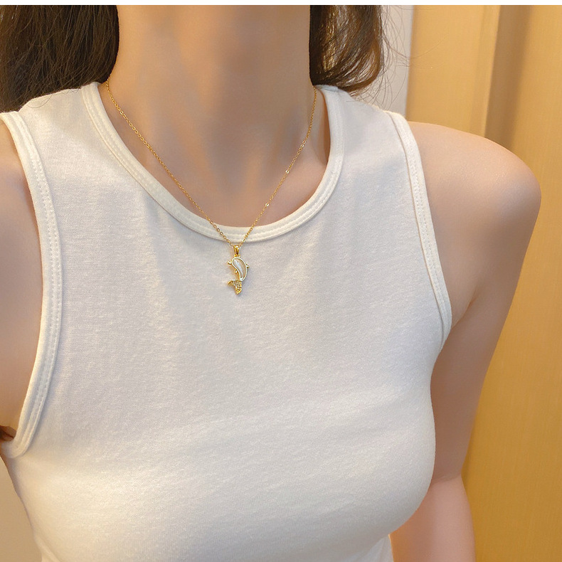 日韩简约流行ins风钛钢项链女小众精致网红锆石锁骨链高级感饰品详情12