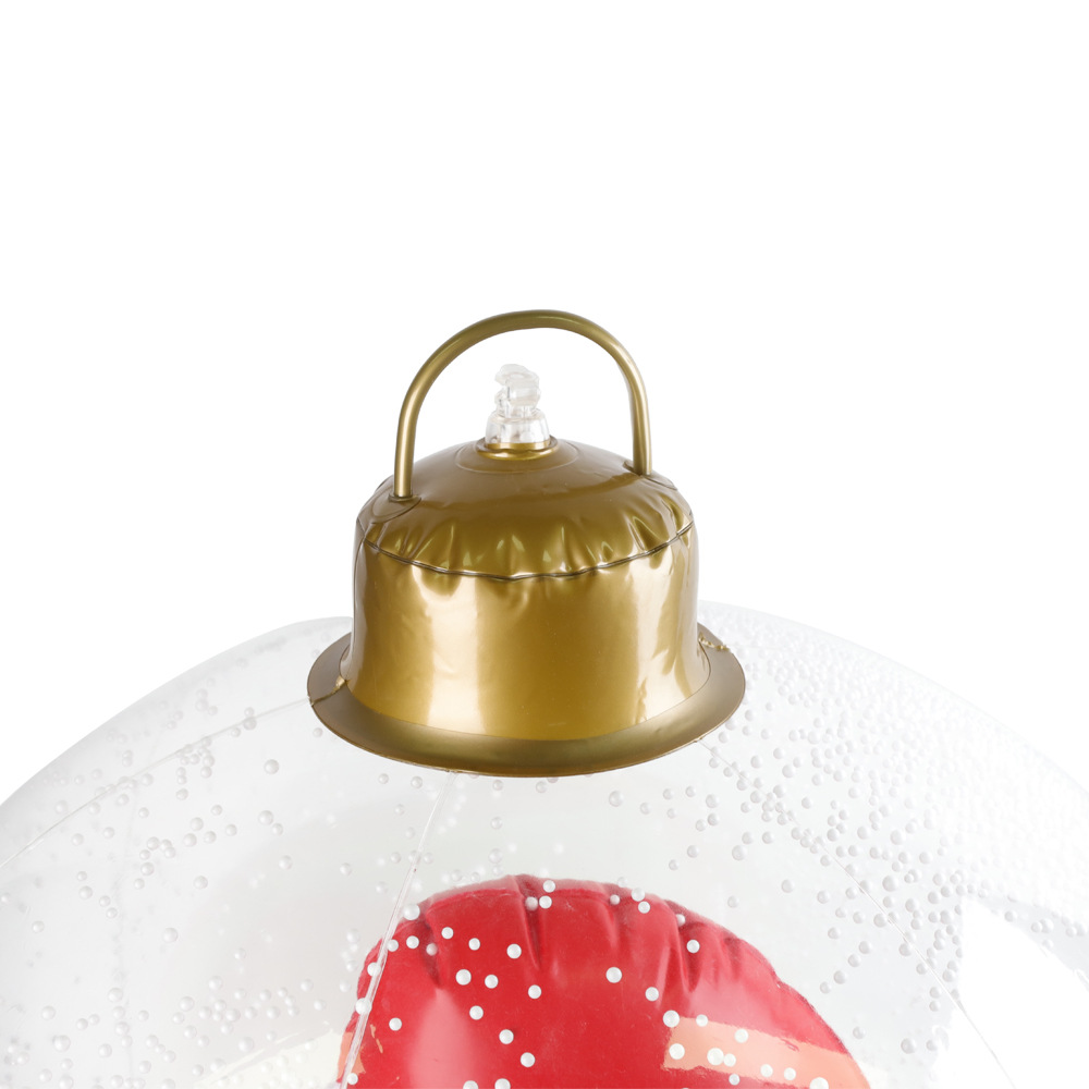 跨境新款圣诞节装饰品节日户外庭院布置卡通透明PVC充气圣诞球详情4