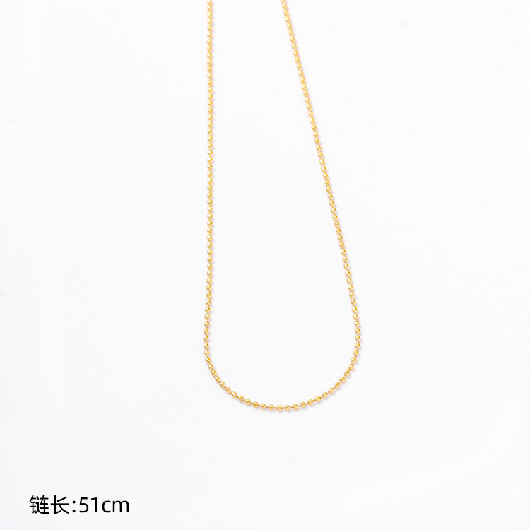 Niche design, personalized titanium steel necklace, collarbone chain, cold female style, golden DIY accessory, bare chain, hanging accessory pic 6