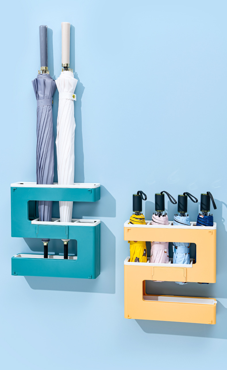 Factory wholesale S-shaped umbrella storage racks for home and commercial use, wall-mounted umbrella storage racks without drilling, one-piece consignment pic 17