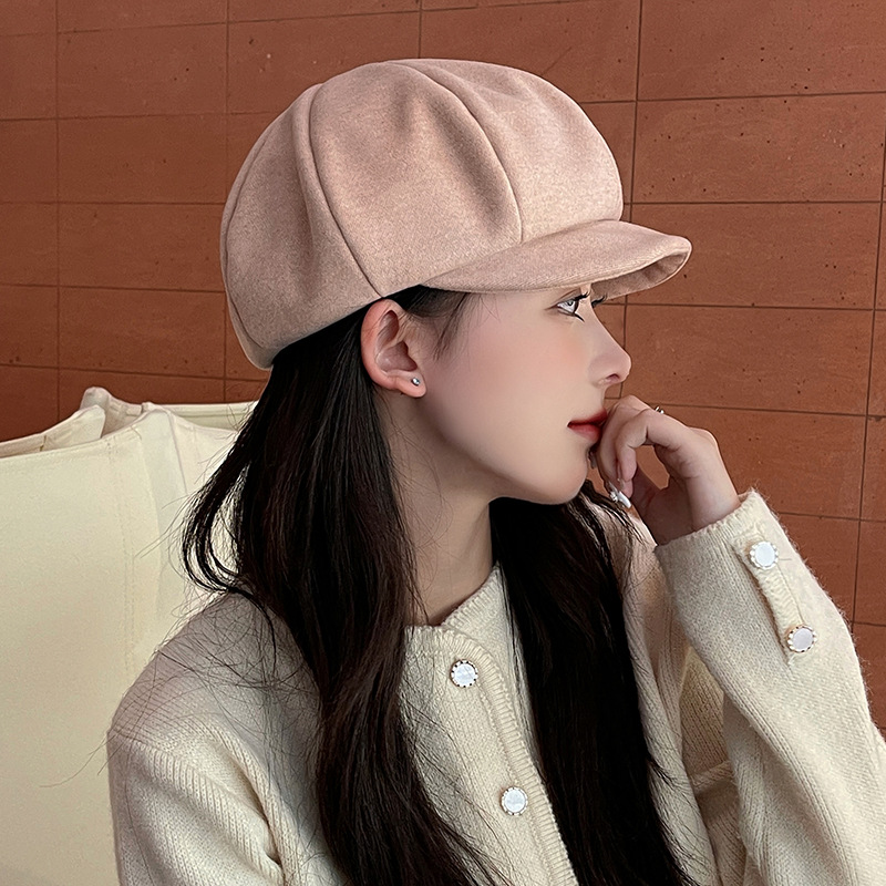 Otoño-invierno 2022 gorra de octagón niño japonés artes y artes sombrero de periódico versátil Señora Inglesa lengua de pato pintor boina pic 14