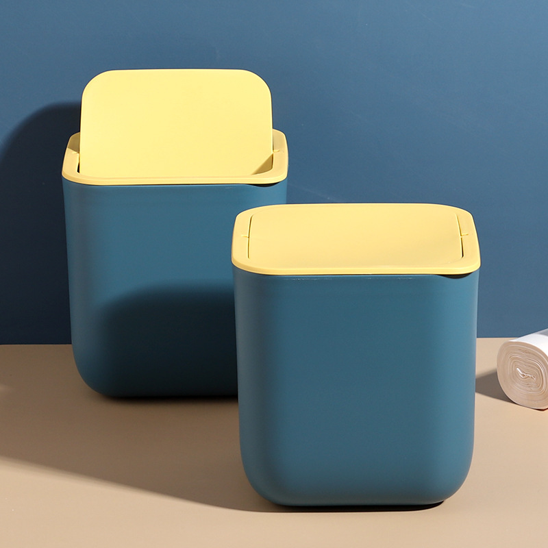 桌面迷你小垃圾桶 按压式北欧办公桌废纸筒 创意日式家居小收纳桶详情3