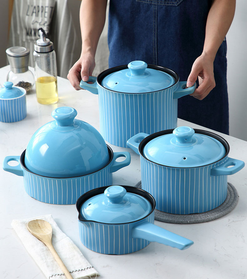 Factory direct sales ceramic clay pot open flame high-temperature resistant ceramic tagine pot home soup 煲仔饭 clay pot soup pot pic 1