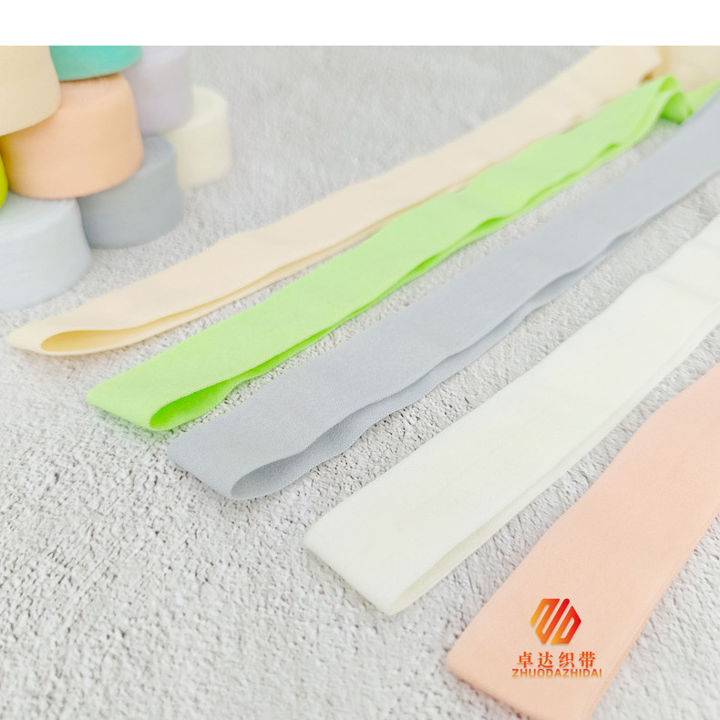 In stock: 1250 color 1cm and 2cm folded, 7070, flat nylon underwear with edge straps, elastic bands, sock cuffs, and rolled edges pic 25