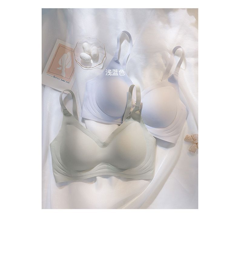Jelly sweet and seamless bra with breast straps, comfortable breast pads, small breasts gathered together, no steel rings, beautiful back for teenage girls pic 19
