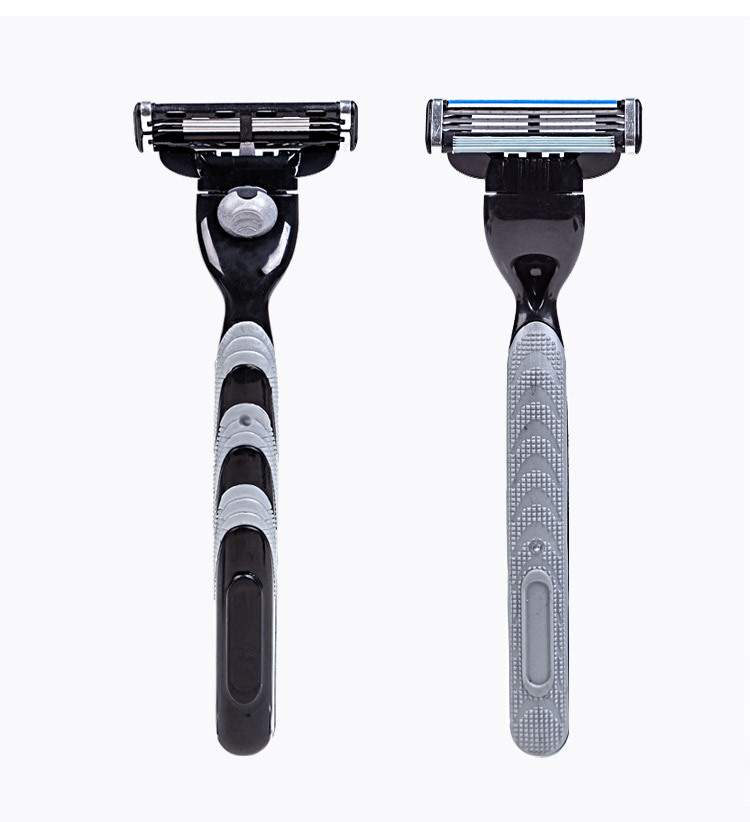 跨境外贸三层刀片手动剃须刀男刮胡刀吉利锋束3层刀头刀架工厂价详情6