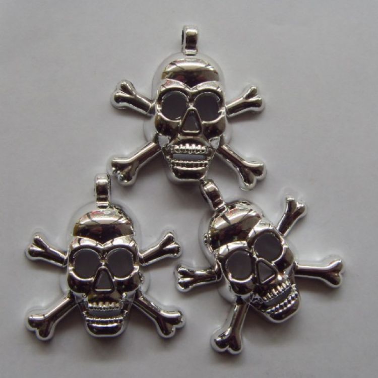 DIY skull pendant, hand-strung beads, electroplated beads, acrylic imitation pearl jewelry accessories pic 2