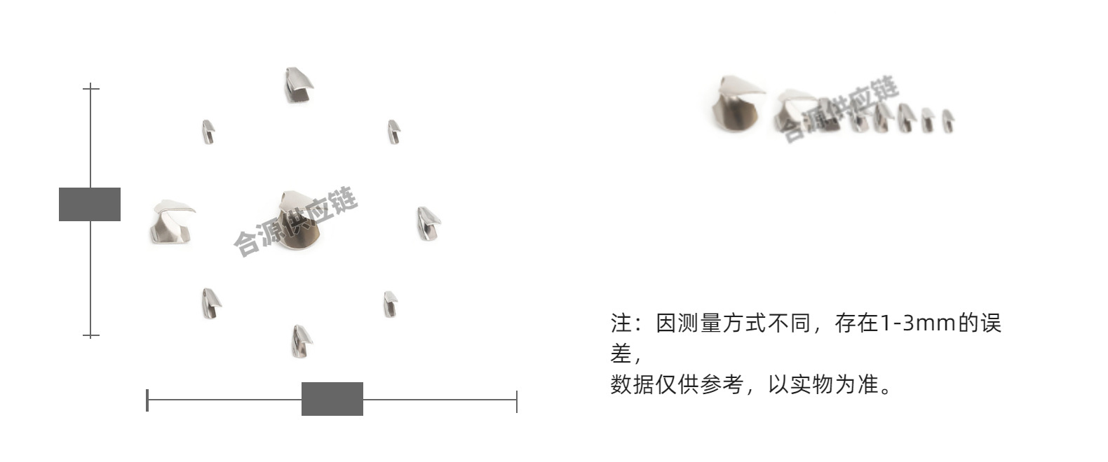 Heyuan Supply Chain stainless steel flat chuck, flat chuck, edge-wrapped snake head accessory buckle, DIY jewelry accessory pic 5