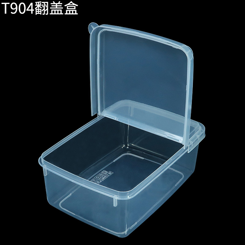 Flip-top plastic box, flip-top storage box, flip-top fresh-keeping box, grain storage, dust-proof food display box, source factory pic 37
