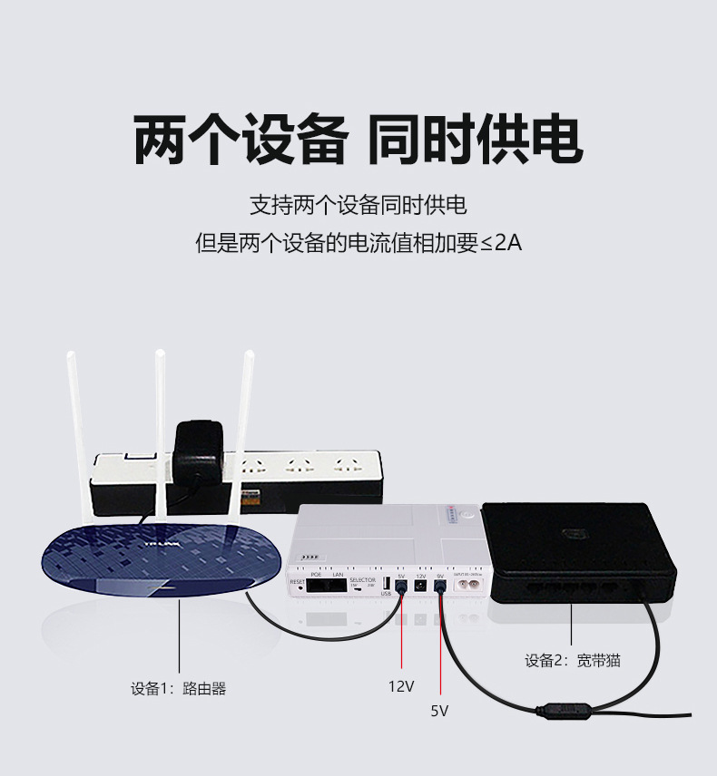 5V, 9V, 12V router optical modem, monitoring backup uninterruptible power supply, power bank, mobile phone DC UPS power supply pic 3