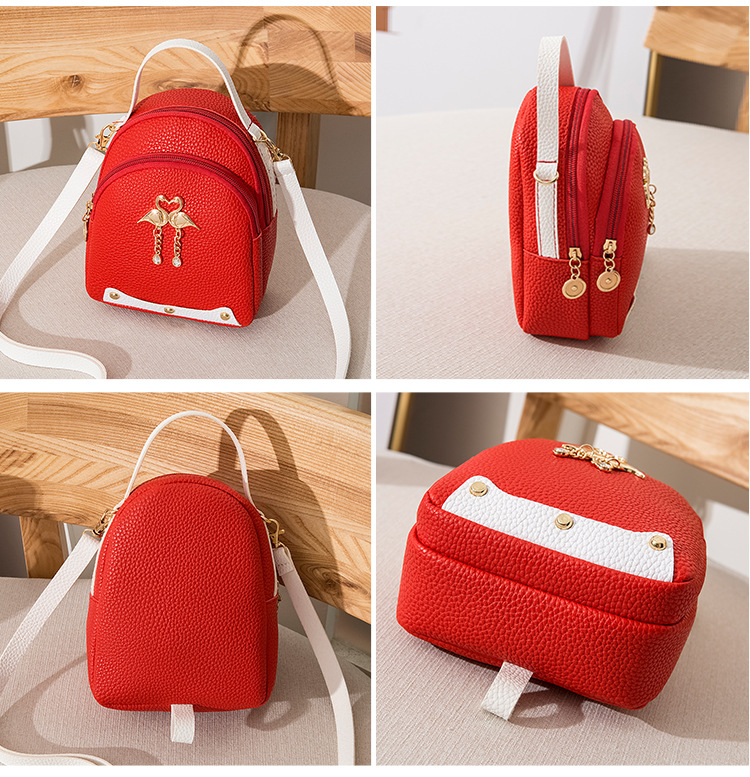 女士 撞色骨条大荔枝纹天鹅小背包 2020夏韩版新品斜挎单肩手机包详情13