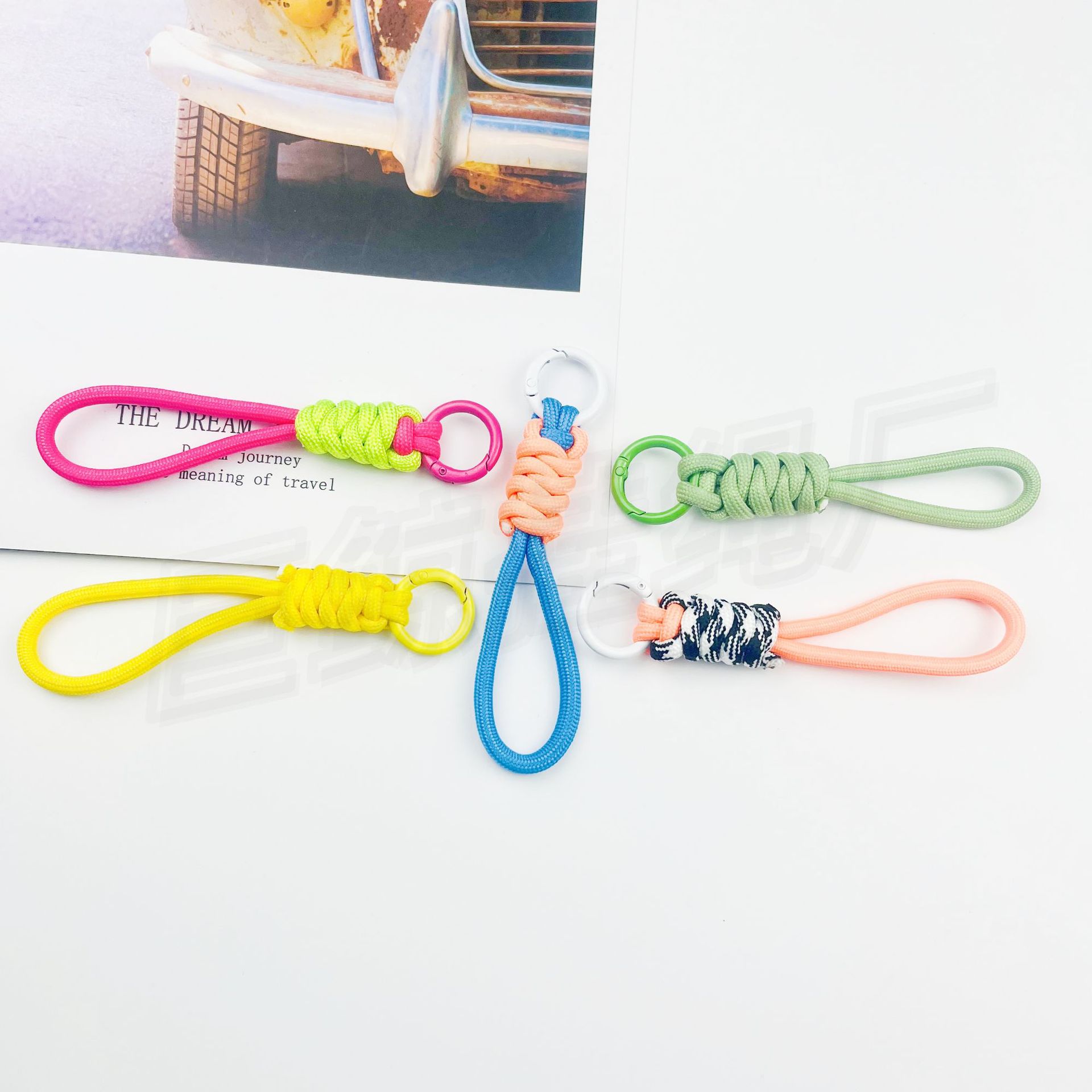 夺甲 TOLKA品牌编织手机挂绳糖果色迷你可拆打结钥匙扣短绳批发商详情5